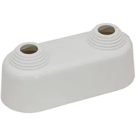 Simplex Doppelrosette (hohe Ausführung) 50 mm Achsabstand Farbe weiß
