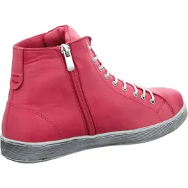 Andrea Conti Damen High Top Sneaker Schnürer Leder dynamisch 0341500, Koralle,36 EU
