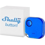 Shelly BLU Button1 | Bluetooth-gesteuerter Aktions- und Szenenaktivierungsknopf Blau | Hausautomation | iOS Android App | Lange Batterielebensdauer | LED-Anzeige | Große Reichweite