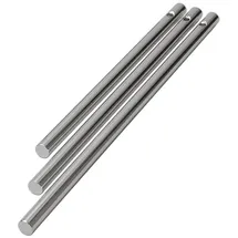 buttinette 3 Klangstäbe, 12,14,16cm, massiv,silberfarb.Ø 6mm