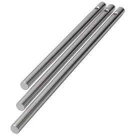 buttinette 3 Klangstäbe, 12,14,16cm, massiv,silberfarb.Ø 6mm