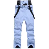 HOMDECR Skihose Für Damen Und Herren, Skihose – Skihose, Gefütterte Skihose Mit Taschen, Integrierter Schneefang – Ideal Zum Skifahren Im Winter (Blau 2,3XL) - 3XL