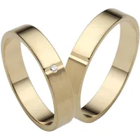 Trauring FIRETTI "Schmuck Geschenk Gold 750 Hochzeit Ehering "LIEBE"" Fingerringe Gr. 54, ohne Brillant, Gelbgold 375, 4mm, goldfarben (gelbgoldfarben) Made in Germany, wahlweise mit oder ohne Brillant