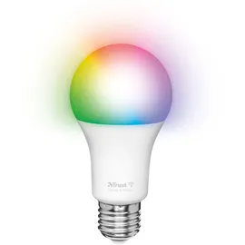Trust E27 Smart Lampe, Farbwechsel E27 LED Birne, Leuchtmittel für Alexa und Google Home, Kein Hub Erforderlich, 2.4GHz Glühbirne RGB, WI-Fi Lampe, Weiß und Farbig - 2er-Pack