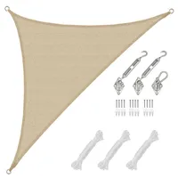 AMANKA 3,6x3,6x5,1 Sonnensegel Dreieckig Atmungsaktiv - Dreieck Segel mit