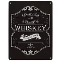 Trendaffe Metallschild XL mit Spruch: Whiskey Logo