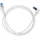 goobay CAT 6A Patchkabel 1x 90° gewinkelt, S/FTP (PiMF), Weiß, 2 m