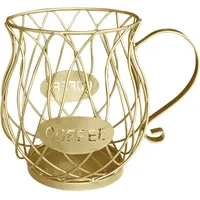 Kaffeekapsel-organizer Aus Metall – Großes Fassungsvermögen, Ideal Für Obst Und Kaffeekapseln – Gold