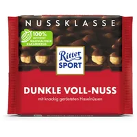 Ritter Sport Ritter-Sport Tafelschokolade Dunkle Voll-Nuss, 100g