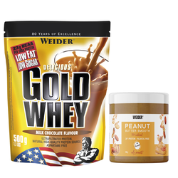 Proteinpulver GOLD WHEY 500 g + Erdnussbutter 180 g