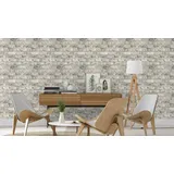 Rasch Textil Vliestapete Clayton 6 m x 0,53 m 1 St Grau