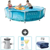 Intex – Schwimmbecken mit rundem Rahmen – 305 x 76 cm – im Lieferumfang enthalten Accessoire CB74