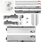 vasalat BLUM Schubladenschienen TANDEM-Höhe 83 mit Reling 227mm 30kg, NL500 grau KB600mm