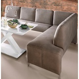 exxpo - sofa fashion Intenso 197 x 91 x 264 cm Luxus-Microfaser langer Schenkel links taupe