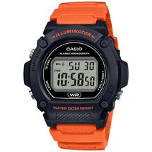 Casio Herrenuhr CASIO W-219H-4AVDF Silikon Orange Chrono Alarm Sub 50mt