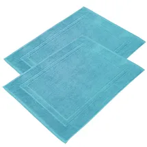 nyvi Badvorleger NYVIFresh 50x70cm Frottee Duschvorleger aus 100% Baumwolle 2x Duschvorleger 50x70 cm Türkis