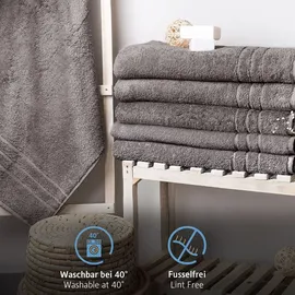 Komfortec Handtuchset 80 x 200 cm grau 2 St.