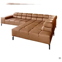 KAWOLA Sofa NELSON Ecksofa Leder cognac Recamiere rechts