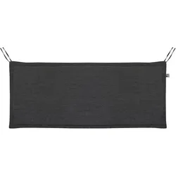 Bank-Auflage Unica 140 x 45 cm Stoff Grau Anthrazit