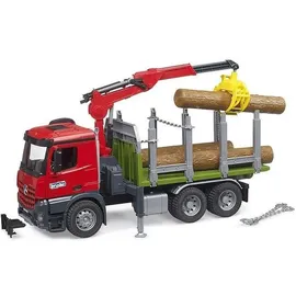 Bruder 03669 - MB Arocs Holztransport LKW grau 1:16