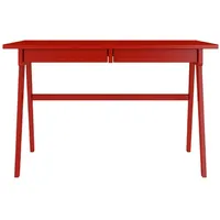 Höffner Schreibtisch, Rot, Holz, Rechteckig, 120x75.5x65 cm, Arbeitszimmer, Schreibtische,