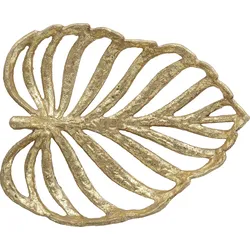 Bloomingville Dekoration Blatt goldfarben