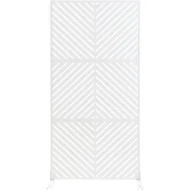 casa.pro Paravent - Raumteiler, Kekan Stahl 200x100x50 cm Weiß