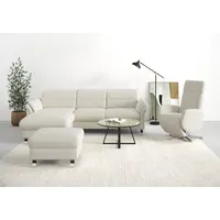 sit&more Ecksofa »Grenoble L-Form mit Federkern«, wahlweise mit Bettfunktion, Bettkasten, Arm- und Kopfteilverstellung