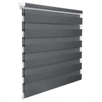Woltu Doppelrollo Klemmfix 55 x 150 cm Dunkelgrau