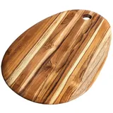 Teakhaus Schneidebrett Elegant Oval Holz 1 41 x 27 x 1,5 cm Braun