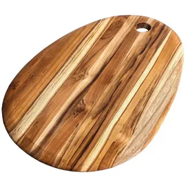 Teakhaus Schneidebrett Elegant Oval Holz 1 41 x 27 x 1,5 cm Braun