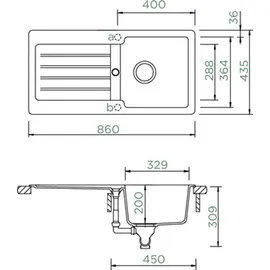 Schock Typos D-100S Unterbau onyx + Excenterbetätigung