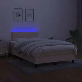 vidaXL Boxspringbett 120 x 200 cm Creme