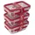 Emsa Clip & Close rechteckig transparent 0,45 l 3-teiliges Set