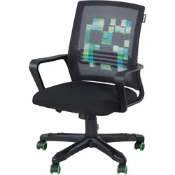 roba Minecraft Gaming-Stuhl - 63x60x92cm - schwarz - Polyester / Schaumstoff / Kunststoff