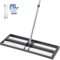 Vevor Rasenrakel, mit Stiel Nivellierrechen Levelingrake, Rasenpflege 254x762 mm