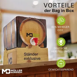 Weinhaus Müller Bornheim Pfalz Dornfelder Rotwein lieblich 10,5 % vol. 5 Liter Bag in Box