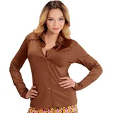 W WIDMANN MILANO Party Fashion - 70er Jahre Hemd für Damen, Disco Fever, Bluse, Party Outfit, Faschingskostüm