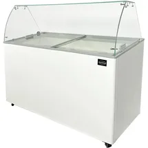 CombiSteel Speiseeisvitrine Eistheke Eisvitrine Eistruhe Speiseeisverkauf für 10 x 5 Liter