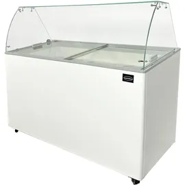 CombiSteel Speiseeisvitrine Eistheke Eisvitrine Eistruhe Speiseeisverkauf für 10 x 5 Liter