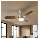 GLOBO LIGHTING Deckenventilator 32,5 cm Braun