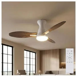 GLOBO LIGHTING Deckenventilator 32,5 cm Braun