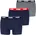 Grey Navy Red Combo M