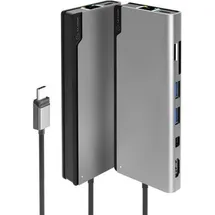 Alogic ULDPLSV2-SGR (USB-C, 8 Ports), Dockingstation + USB Hub, Silber, Schwarz