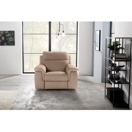 Nicoletti Home Sessel »Alan«, inklusive Fußstütze, wahlweise mit Relaxfunktion, Breite 115 cm beige