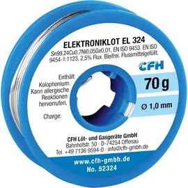 CFH Elektroniklot bleifrei 70g flussmittelgefüllt Lötbedarf Lötzubehör Löten Lot
