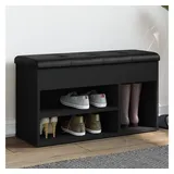 vidaXL Schuhbank Schwarz 82x32x45,5 cm Holzwerkstoff