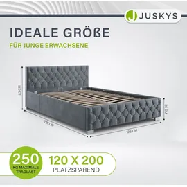 Juskys Nizza 120 x 200 cm dunkelgrau