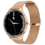 Maxcom Crystal Harmony BT 40 mm Kunststoffgehäuse Gold/Rosa Sportarmband Rosa S/M