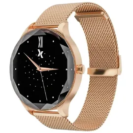 Maxcom Crystal Harmony BT 40 mm Kunststoffgehäuse Gold/Rosa Sportarmband Rosa S/M